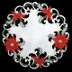 Cutwork Poinsettia Doily 8''