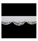 White Daisy & Green Leaves MantleScarf/Valance 19'' x 95''