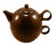 1 Cup Teapot & Cup Dark Brown