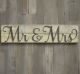 MR & MRS Wooden Sign 30x7