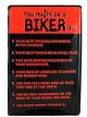 Biker If Parking Sign