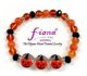 Halloween Pumpkin Glass Bead Bracelet