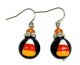 Halloween Candy Corn Glass Bead Earrings