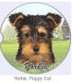 Yorkie Puppy Car Coaster