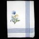 Blue Daisy Embroidered Tea Towel