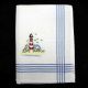 Lighthouse w/Blue House Embroidered Tea Towel