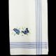 Blue Butterfly Embroidered Tea Towel