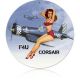 Corsair Pin-Up Girl 14'' Round Sign