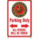 Marine Parking Only 18'' X 12'' Sign