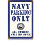 Navy Parking Only 12'' X 18'' Sign