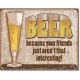 Beer-Your Friends Tin Sign