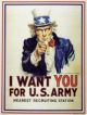 Uncle Sam I Want You Tin Sign