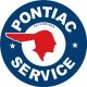 Pontiac Service Round Tin Sign