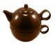 1 Cup Teapot & Cup Dark Brown