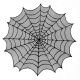 Spider Web Black Round Doily 20''