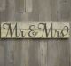 MR & MRS Wooden Sign 30x7