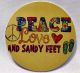 Peace Love & Sandy Feet Auto Coaster