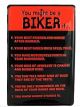 Biker If Parking Sign