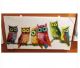 Owls In A Row Canvas Art