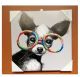 Chihuahua With Glasses Canvas Art