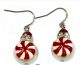 Christmas Peppermint Glass Bead Earrings