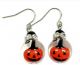Halloween Pumpkin Glass Bead Earrings
