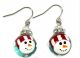Painted Christmas Earrings